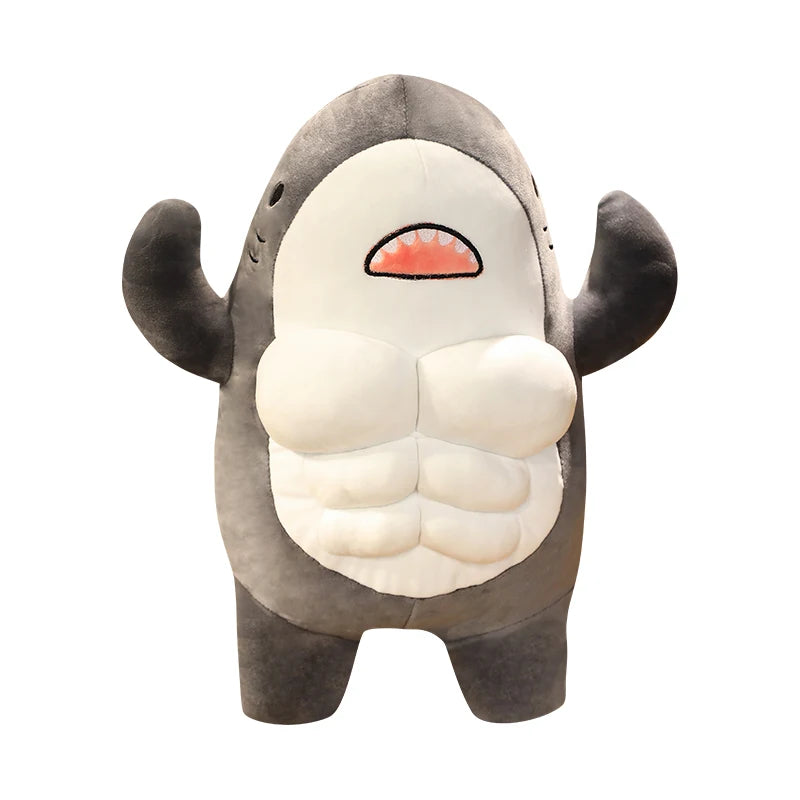 40CM Creative Muscle Shark Doll